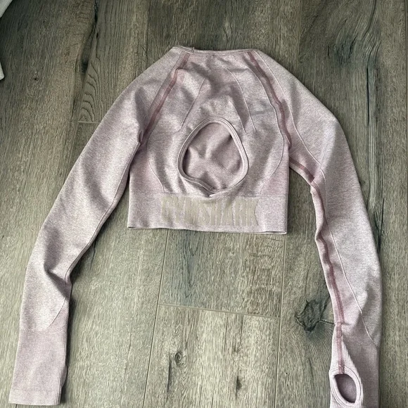 Gymshark Blush Pink Long Sleeve Crop Top - Picture 5 of 6